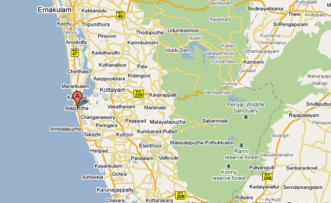 Alleppey Map