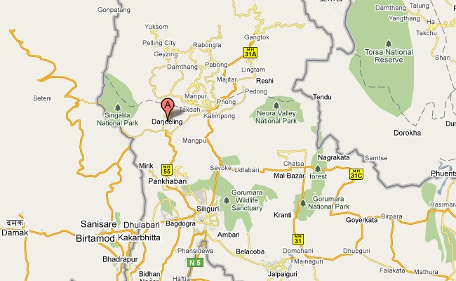 Darjeeling Map