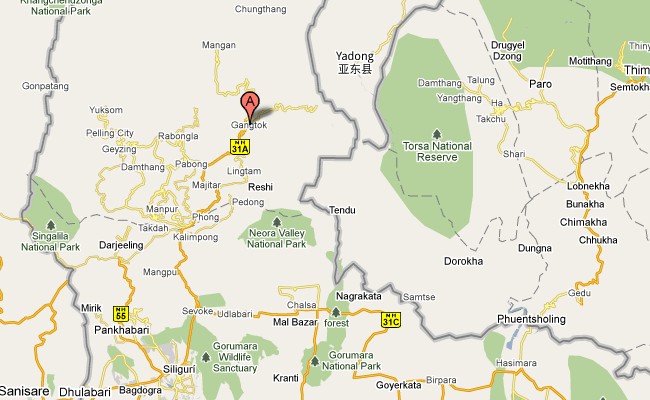 Gangtok Map