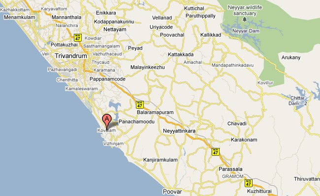 Kovalam Map