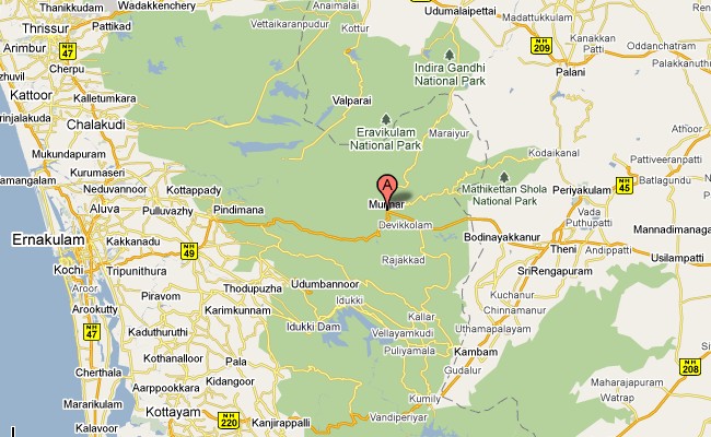 Munnar Map