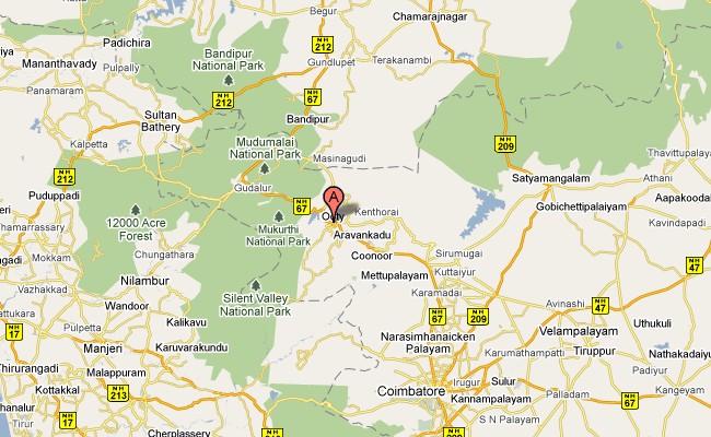 Ooty Map